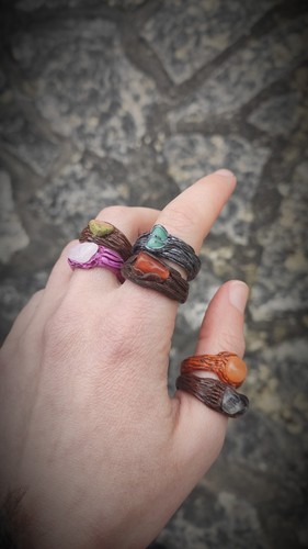 Bague pierres artisanale - bague,