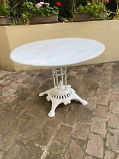 Table ronde de jardin vintage 19e "sigle déposé EW" diamètre 100cm hauteur 73cm 