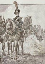 Train d' Artillerie Empire Napoléon Bonaparte d'après Job 1858-1931 France