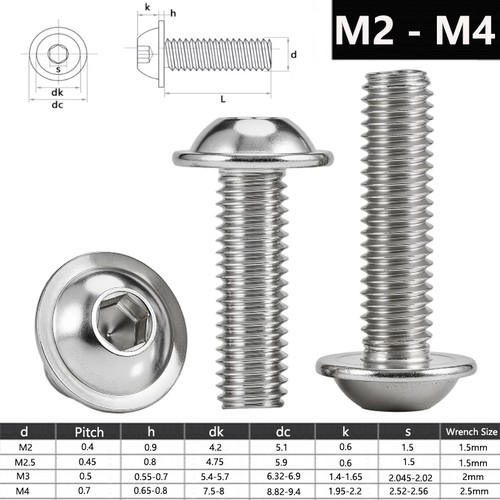 M4 vis à tête - m2,