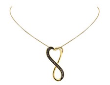 10K Yellow Gold Infinity Heart