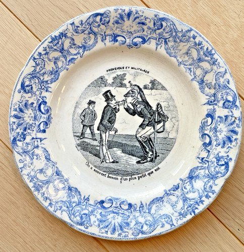 Assiette parlante faïence