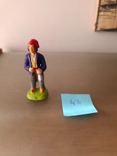 SANTON MARCEL CARBONEL , PECHEUR A LA LIGNE  , TAILLE 2 ( ENVIRON 7 CM )