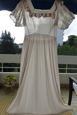 VINTAGE/RETRO: Belle CHEMISE de NUIT, NYLON très Fin, An 1950 T: 40/42 (Fr)