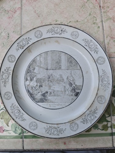 Assiette faïence creil - creil,