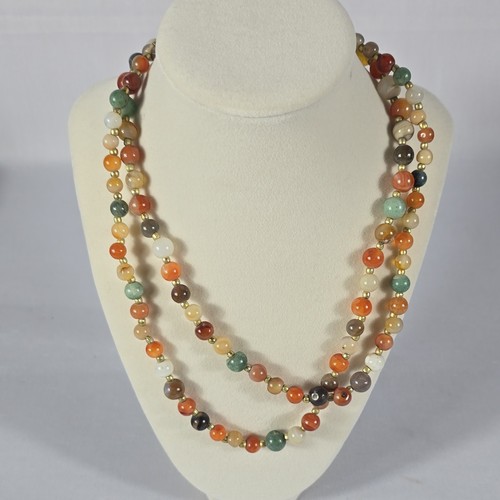 Collar cuentas piedras - de,