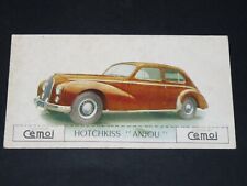 CHROMO ANNES 1950 CHOCOLAT CEMOI DECOUPAGE AUTOMOBILE HOTCHKISS ANJOU FRANCE