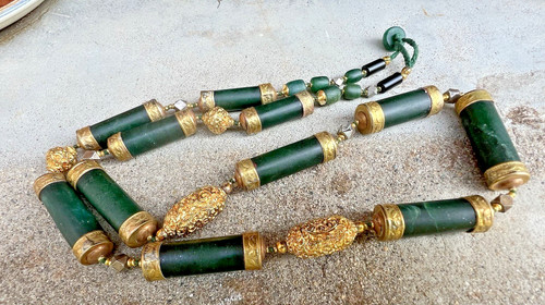 Collier ancien perles - , pierre