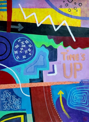 Peinture abstraite time - peinture,