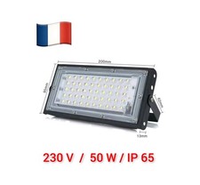 Projecteur LED 50W/230V Etanche Int/Extér Spot Lumière De Couleurs Blanche