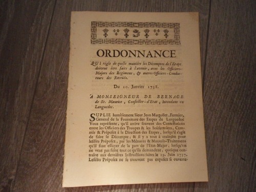 1738 ordonnance militaire - ordonnance,