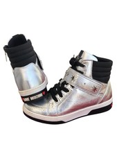 moschino Collection I Love Moschino Bascket Gris Argenté Made In Italie