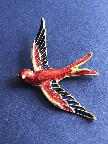 Broche hirondelle vintage - hirondelle,