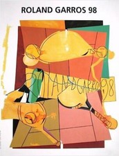 Roland Garros Affiche Officielle 1998 par Hervé Télémaque