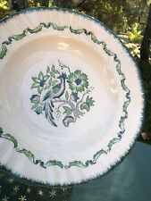 LONGWY ÉMERAUDES  PLAT DE SERVICE CREUX Art Déco Vert Décoré main