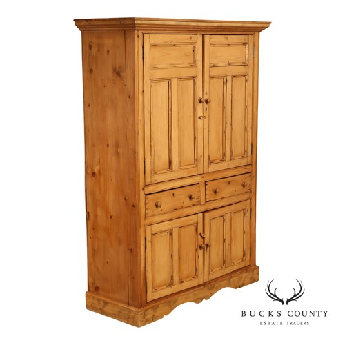 Pine country style armoire - pine,