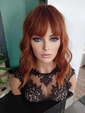 perruque rousse  ondulée wavy