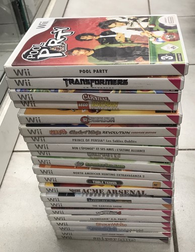 Lot jeux wii avec - lot, de