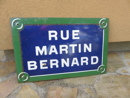 Ancienne plaque rue - ancienne, de