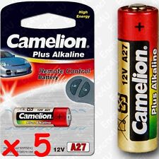 Lot de 5 piles LR27A 27A A27 MN27 GP27A pour Télécommande Alarme Porte de Garage