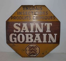 Plaque peinte « Saint Gobain engrais » simple face