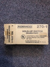 Ademco 270-1 Hold-Up Switch 2701 No Key (MOMENTARY) - NEW, OPEN BOX