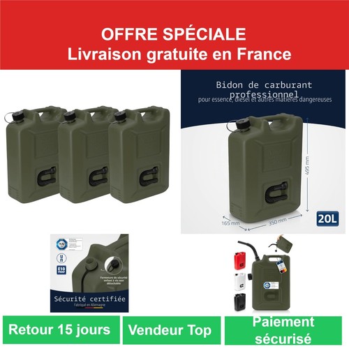 Hünersdorff Lot de 3 Bidons