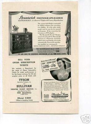 Brunswick phonograph radio - brunswick, ad