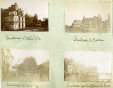 France, Amboise, La Chapelle, Hôtel de Ville, Le Château  Vintage print. 4 photo