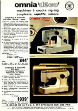 Publicité ancienne machine à coudre omnia rapidité 1973 issue de magazine