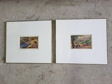 PAIRE DE CADRES TABLEAUX AQUARELLE SIGNES DE HENRI NARDI LES ENVIRONS DE TOULON