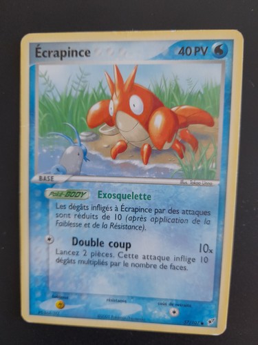 Carte pokémon ecrapince - carte,