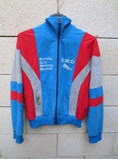 VINTAGE Veste FC GRENOBLE peau de pêche maillot RMO ancien XS