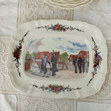 SARREGUEMINES- OBERNAI- Grand plat rectangulaire- Fabrication entre 1945 & 1967