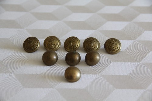 Boutons anciens paris ancre - 9,