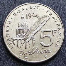 Pièce 5 Francs Voltaire 1994
