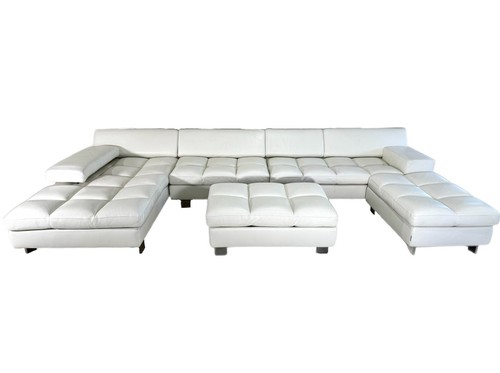 Roche bobois white leather - bobois,