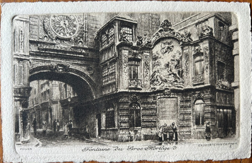 Cpa rouen fontaine gros - rouen, du