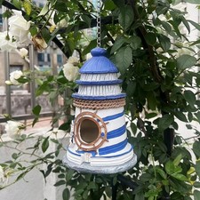 Nichoir à oiseaux suspendu en résine, abri créatif pour jardin