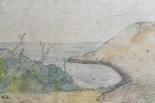 Henri Edmond cross (1856-1910) Aquarelle Sur Papier Peinture Impressionnisme 