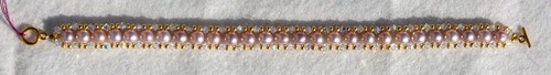Pearl swarovski bracelet - pearl, &