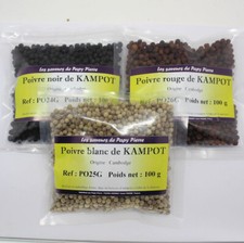 3 sachets de poivres de Kampot
