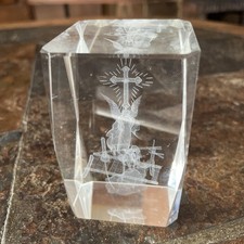 bloc cristal presse papier Laser