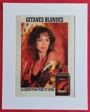 Publicité de presse: Objet du Fumeur Cigarettes GITANES Blondes Allumettes 1986