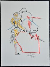 Superbe Lithographie de JEAN COCTEAU   " Toréador 2 ,Taureaux  " , signée ,1963