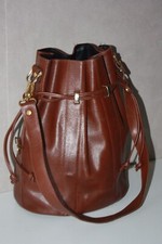 Sac Seau Vintage Cuir Marron