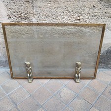  PARE FEU GRILLE DE CHEMINEE STATUE BRONZE ANTON PRINNER CIRCA 1930