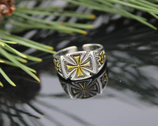 Bague homme croix chevalier
