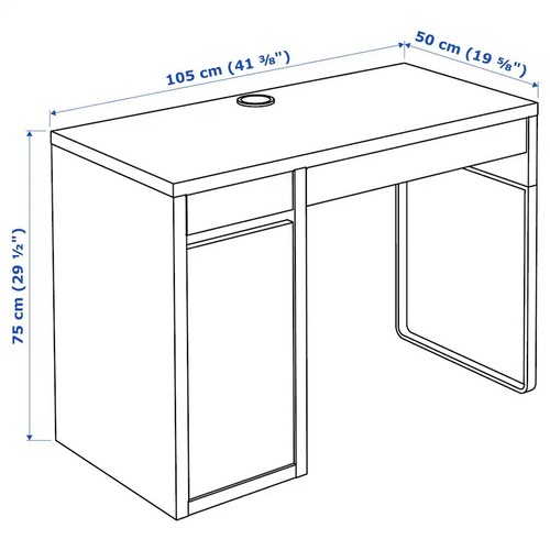 Ikea micke desk black brown - desk,