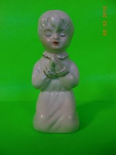 SUJET COMMUNION FILLE PORCELAINE - NEUF -  A garnir d'1 tulle avec ruban dragées